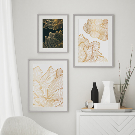 Pakiet 5 szt. szarych ramek drewnianych na zdjęcia PINIA 05 30x40 cm