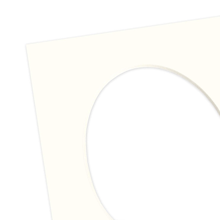 Passe partout 10x15 (6x9) OWAL BIAŁY MLECZNY MILK