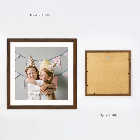 Brązowa ramka na zdjęcia HEN 4 40x40 cm