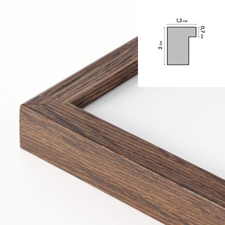 Brązowa ramka na zdjęcie FDM M6 40x60 cm