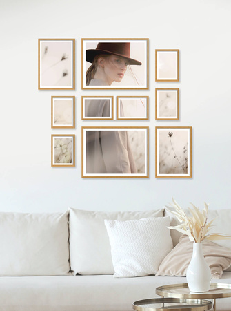 Zestaw ramek na 10 zdjęć PINIA 00 GF0011 kolor dębowy