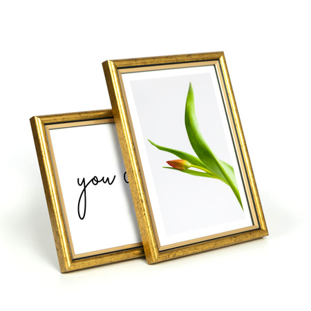 Ramka drewniana złota na zdjęcia DRI CL Z 15X21 cm