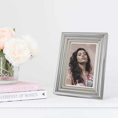 Ramka na zdjęcia ozdobna srebrna złota A5 13x18 cm