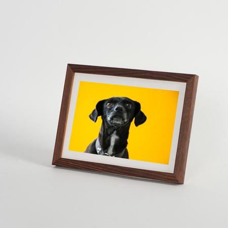 Brązowa ramka drewniana PINIA 3 13x18 cm