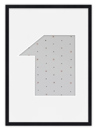 Ramka na zdjęcia CYFERKA "1" 21x30 cm czarna z białym passe partout