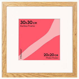 Brązowa ramka na zdjęcia HEN PASS 01 30x30 cm z passe partout (20x20)