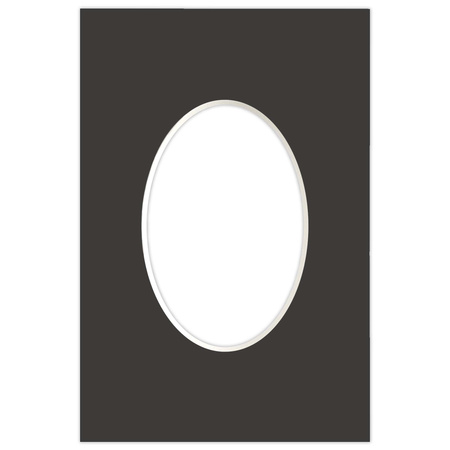 Passe partout 10x15 (6x9) OWAL CZARNY BLACK