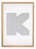Ramka na zdjęcia LITERKA "K" 21x30 cm jasne drewno z białym passe partout