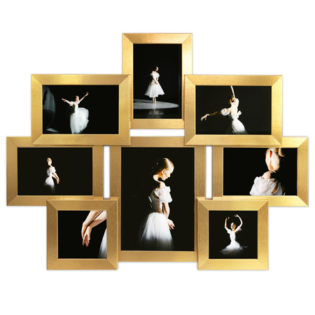 Multirama MULTI HEN Z ramka na zdjęcia na 8 zdjęć - złota