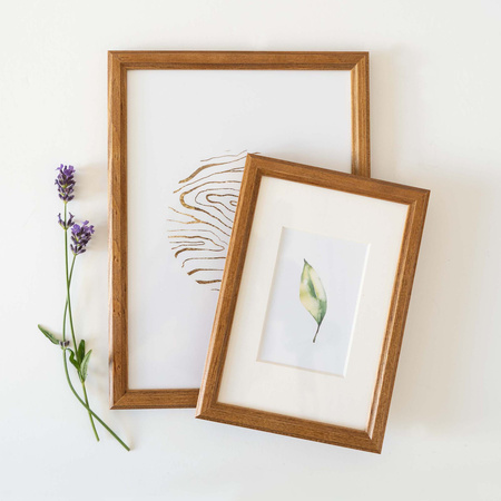 Pakiet 5 szt. ramek drewnianych na zdjęcia kolor dąb DRWA 3 13x18 cm