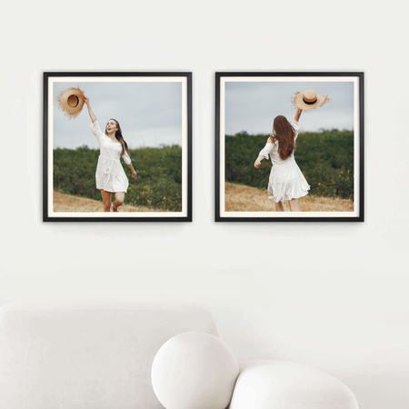 Czarna ramka na zdjęcia KEA 2 50x50 cm