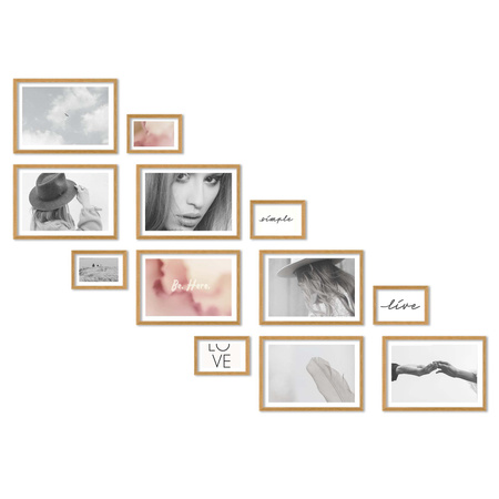 Zestaw ramek PINIA 00 GF0032 L- galeria ramek na 12 zdjęć