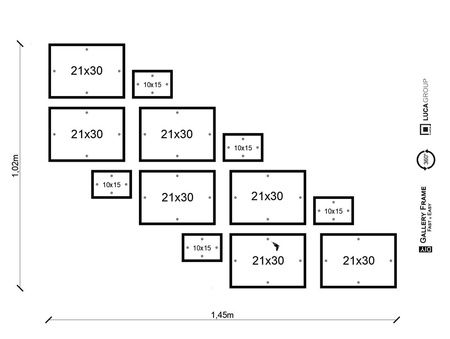 Zestaw ramek PINIA 3 GF0032 L- galeria ramek na 12 zdjęć