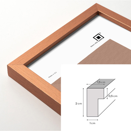 Miedziana ramka na zdjęcie LUX M 40x40 cm