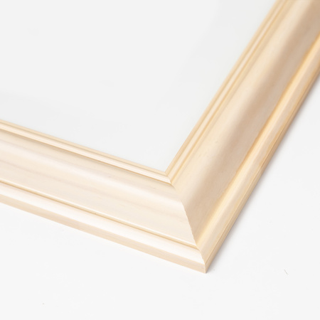 Ramka drewniana beżowa z przetarciami DRZG P 01 - 24x30 cm