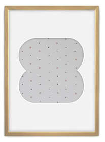 Ramka na zdjęcia CYFERKA "8" 21x30 cm naturalne drewno z białym passe partout