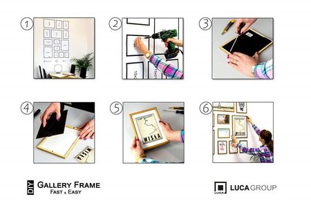 Zestaw naturalnych ramek galeria PRESTO 3 GF0005