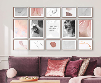 Zestaw brązowych ramek PINIA 3 GF0029 - galeria na 15 zdjęć