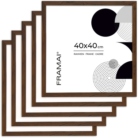 Brązowa ramka na zdjęcia HEN 4 40x40 cm