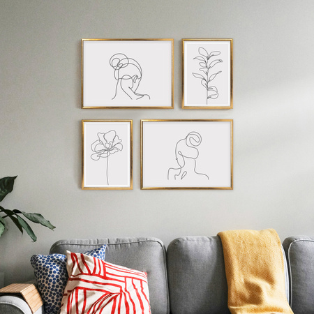 Zestaw złotych ramek galeria HIT 1 Z GF0003