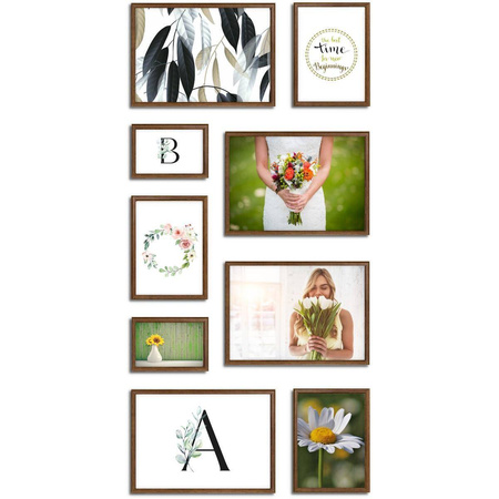 Zestaw brązowych ramek galeria 4 GF0004