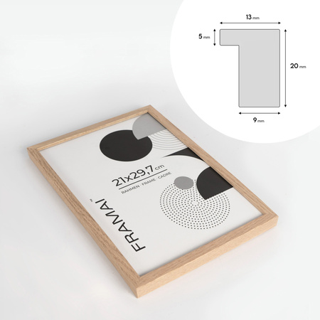 Ramka dębowa na zdjęcia OAK A4 (21x29,7 cm)