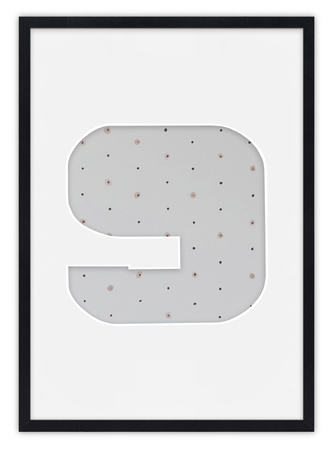Ramka na zdjęcia CYFERKA "9" 21x30 cm czarna z białym passe partout