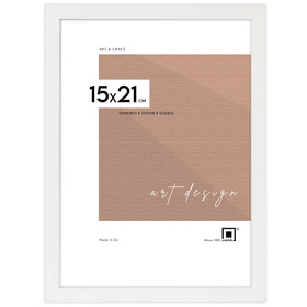 Biała ramka drewniana PINIA 1 15x21 cm