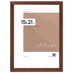 Brązowa ramka drewniana PINIA 3 15x21 cm