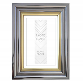 Ramka na zdjęcia ozdobna srebrna złota A5 13x18 cm
