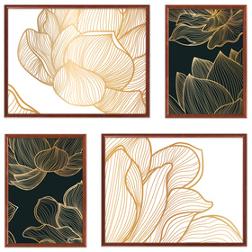 Zestaw brązowych ramek galeria PRESTO 5 GF0003