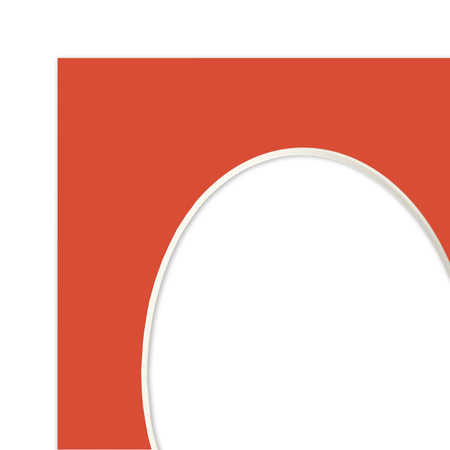 Passe partout 10x15 (6x9) OWAL CZERWONY LIGHT RED