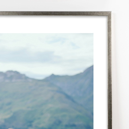 Ramka na zdjęcia drewniana UNO S Srebrna 50x70 cm