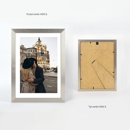 Pakiet 5 szt. srebrnych ramek na zdjęcia HEN S 21x29,7 cm A4