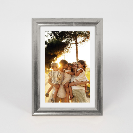 Srebrna ramka drewniana na zdjęcia EKO S2 9x13 cm