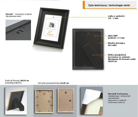 Ramka drewniana na zdjęcia DRZG D 2 40x50 cm