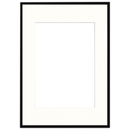 Czarna ramka na zdjęcia HEN PASS 2 70x100 cm z passe partout 70x100 (50x70)