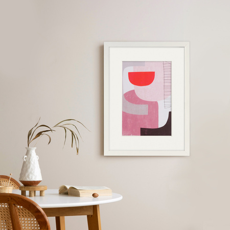 BIAŁA ramka na zdjęcia HEN PASS 1 30x40 cm z passe partout (21x30)