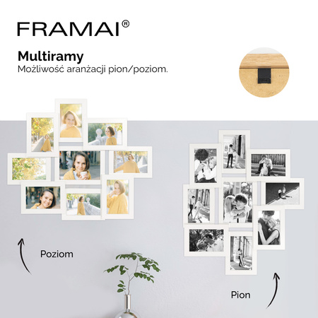 Multirama MULTI HEN 1 ramka na zdjęcia na 9 zdjęć - biała