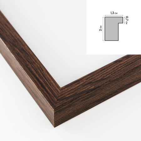 Brązowa ramka na zdjęcie FDM M6 40x60 cm