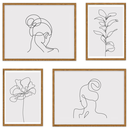 Zestaw dębowych ramek galeria HIT 33 GF0003