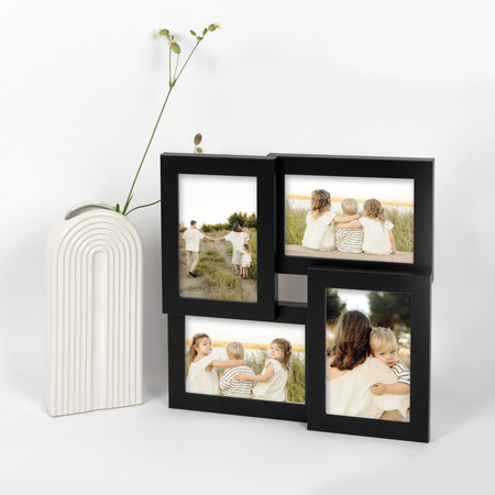Multirama MULTI HEN 2 ramka na zdjęcia. Czarna multirama na cztery zdjęcia