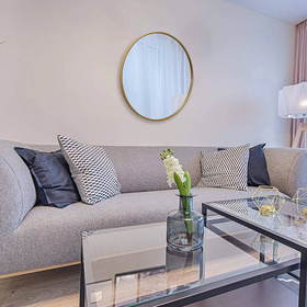 Lustro okrągłe w złotej ramie fi 40 Stilove