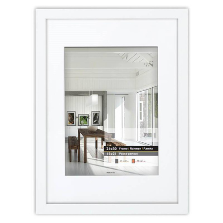 Biała ramka z passe patrout na zdjęcia EXPO 1 18x24 cm (13x18 cm)