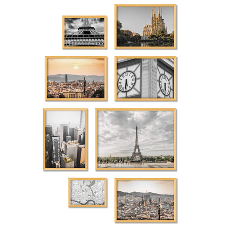 Zestaw ramek kolor jasne drewno - galeria HIT 0 GF0009 - CORNER