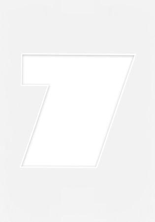 Passe Partout okienko w kształcie CYFERKI "7"