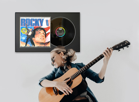 Czarna ramka na płytę winylową 42x68 cm