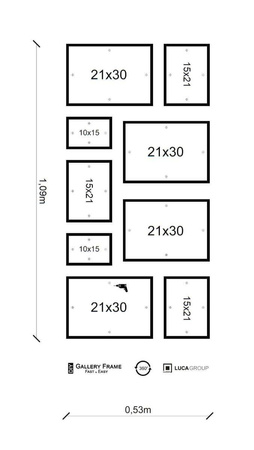 Zestaw naturalnych ramek galeria Pinia 0 GF0004