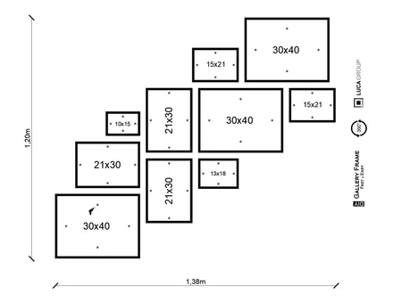 Zestaw ramek PINIA 3 GF0033 R - galeria ramek na 10 zdjęć