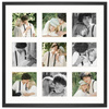 Foto Galeria 40x40 cm czarna Ramka na 9 zdjęć 10x10 cm z Passe Partout